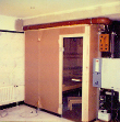 Dieses Bild zeigt die Sauna wie sie von Charly Brinkmann vorgefunden wurde.
